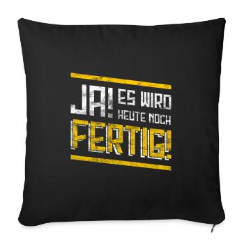 Arbeit Spruch T-Shirt - Sofakissenbezug 45 x 45 cm - Schwarz - Vorne
