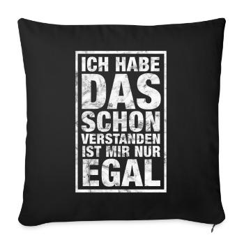 Drôle de slogan T-shirt - Housse de coussin décorative 45 x 45 cm - noir - Devant