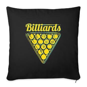 Billiards Billiards design on streetwear - Sofa pillowcase 17,3'' x 17,3'' (45 x 45 cm) - black - Front
