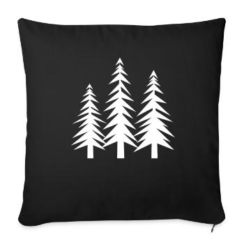 forestier - Housse de coussin décorative 45 x 45 cm - noir - Devant