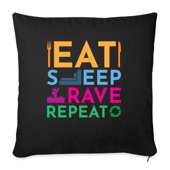 Rave Dance Electro - Housse de coussin décorative 45 x 45 cm - noir - Devant
