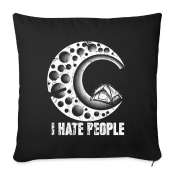 Camping - Sofakissenbezug 45 x 45 cm - Schwarz - Vorne