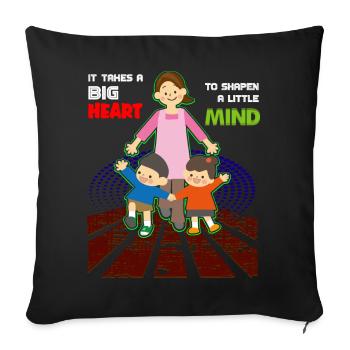 Éducatrice maternelle - Housse de coussin décorative 45 x 45 cm - noir - Devant