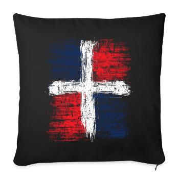 République Dominicaine - Housse de coussin décorative 45 x 45 cm - noir - Devant