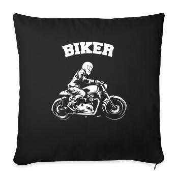 Biker Motorcyclist Motorcycling Biking - Sofa pillowcase 17,3'' x 17,3'' (45 x 45 cm) - black - Front
