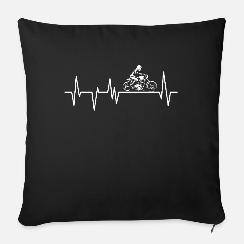 Motorrad - Sofakissenbezug 45 x 45 cm - Schwarz