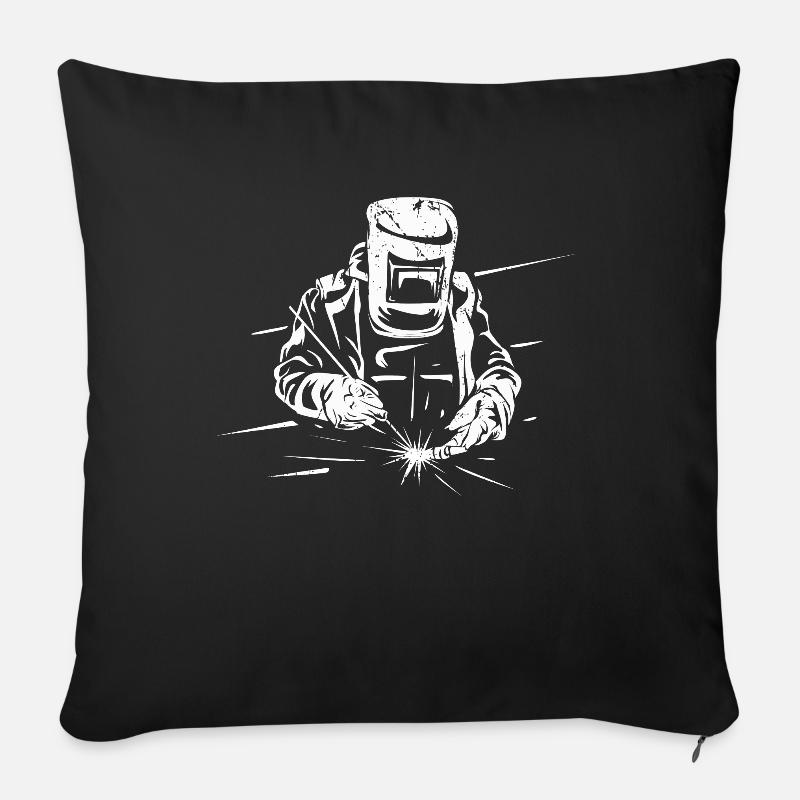 Soudeuse Soudeuse Arbeti - Housse de coussin décorative 45 x 45 cm - noir