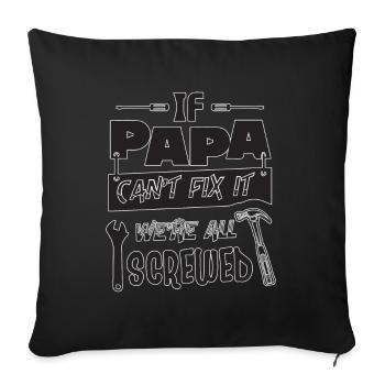 Dad Repair Spell - Sofa pillowcase 17,3'' x 17,3'' (45 x 45 cm) - black - Front