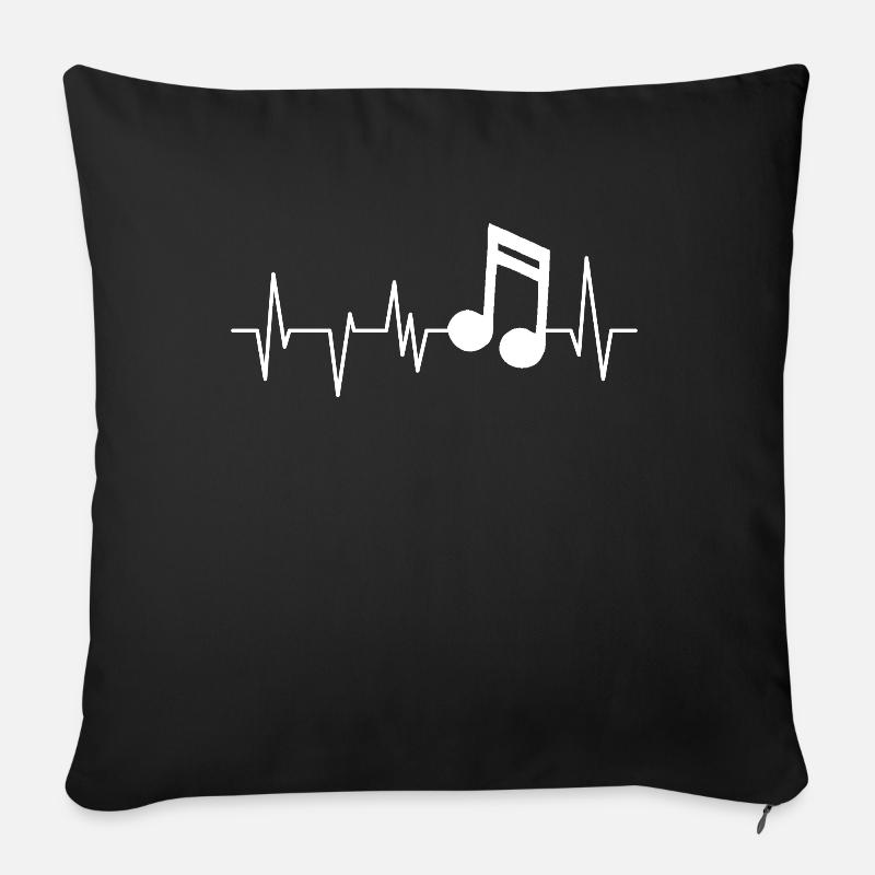 Musik Musiker Musikalisch - Sofakissenbezug 45 x 45 cm - Schwarz