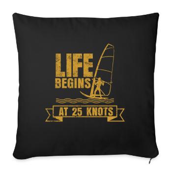 Windsurfing - Sofa pillowcase 17,3'' x 17,3'' (45 x 45 cm) - black - Front