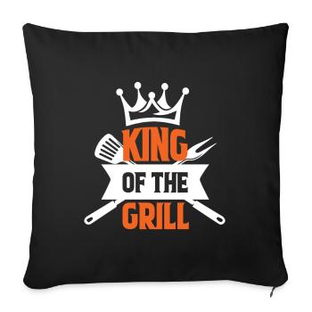Father Father's Day Gift Grill Grill - Sofa pillowcase 17,3'' x 17,3'' (45 x 45 cm) - black - Front