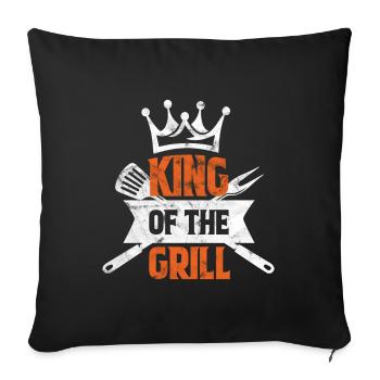 Grill King - Sofa pillowcase 17,3'' x 17,3'' (45 x 45 cm) - black - Front