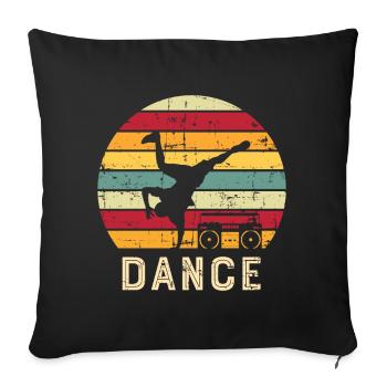 Breakdance Bboy music dancing - Sofa pillowcase 17,3'' x 17,3'' (45 x 45 cm) - black - Front