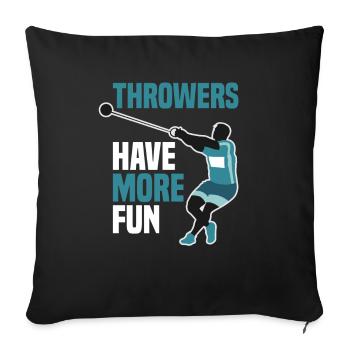 Athlétisme - Housse de coussin décorative 45 x 45 cm - noir - Devant
