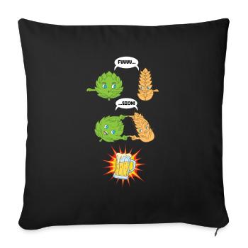 Fêter la bière Fusion Party - Housse de coussin décorative 45 x 45 cm - noir - Devant