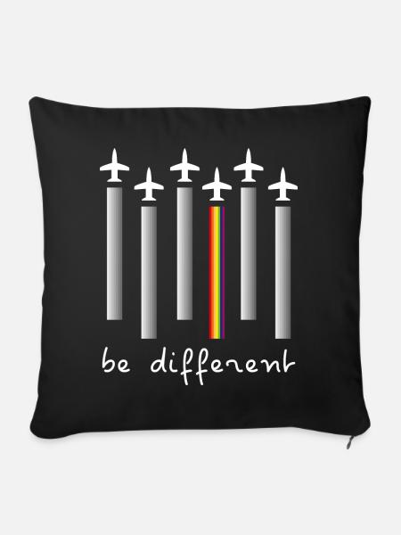 Flugzeuge Flugzeug | be different - Sofakissenbezug 45 x 45 cm - Schwarz
