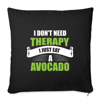 avocado - Sofa pillowcase 17,3'' x 17,3'' (45 x 45 cm) - black - Front