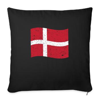 Denmark Flag Denmark Flag Dansk Flag - Sofa pillowcase 17,3'' x 17,3'' (45 x 45 cm) - black - Front