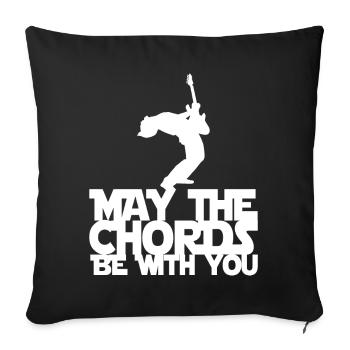 guitarist - Sofa pillowcase 17,3'' x 17,3'' (45 x 45 cm) - black - Front