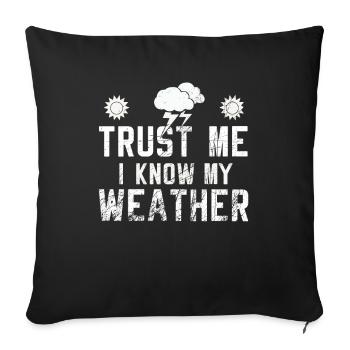 temps - Housse de coussin décorative 45 x 45 cm - noir - Devant