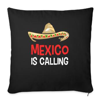Mexique Mexique Mexicain Mexicain - Housse de coussin décorative 45 x 45 cm - noir - Devant