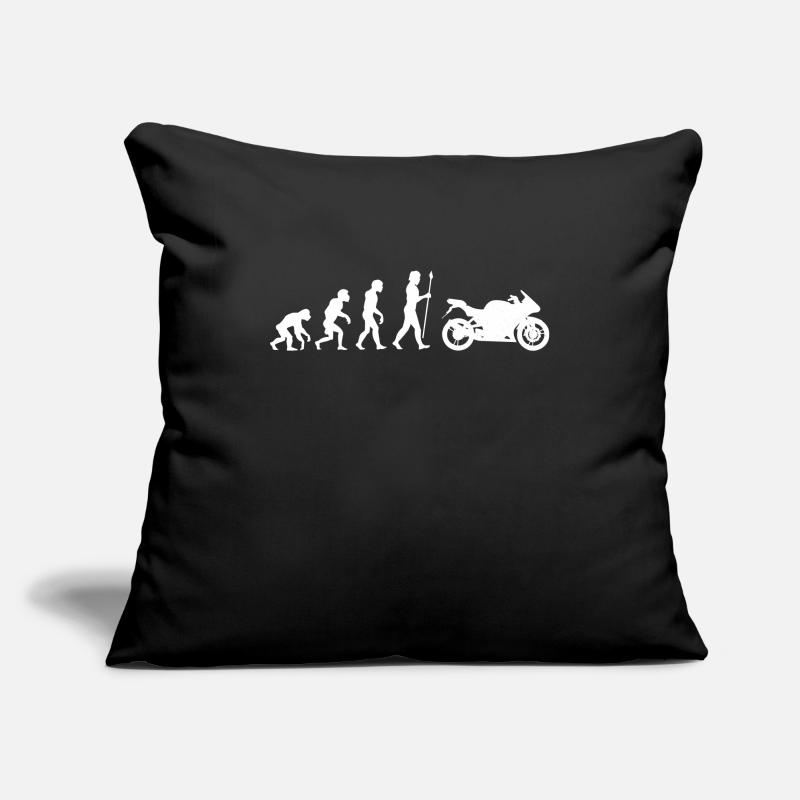 Motorcycle Motorcyclist Evolution Biker Sofa pillowcase 17,3'' x 17,3'' (45 x 45 cm)