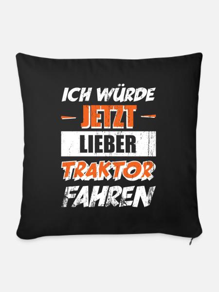 Landwirt Landwirtschaft Bauer Traktor - Sofakissenbezug 45 x 45 cm - Schwarz