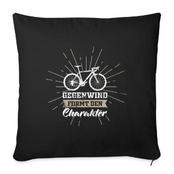 Vélo Vélo Vélo Vélo - Housse de coussin décorative 45 x 45 cm - noir - Devant