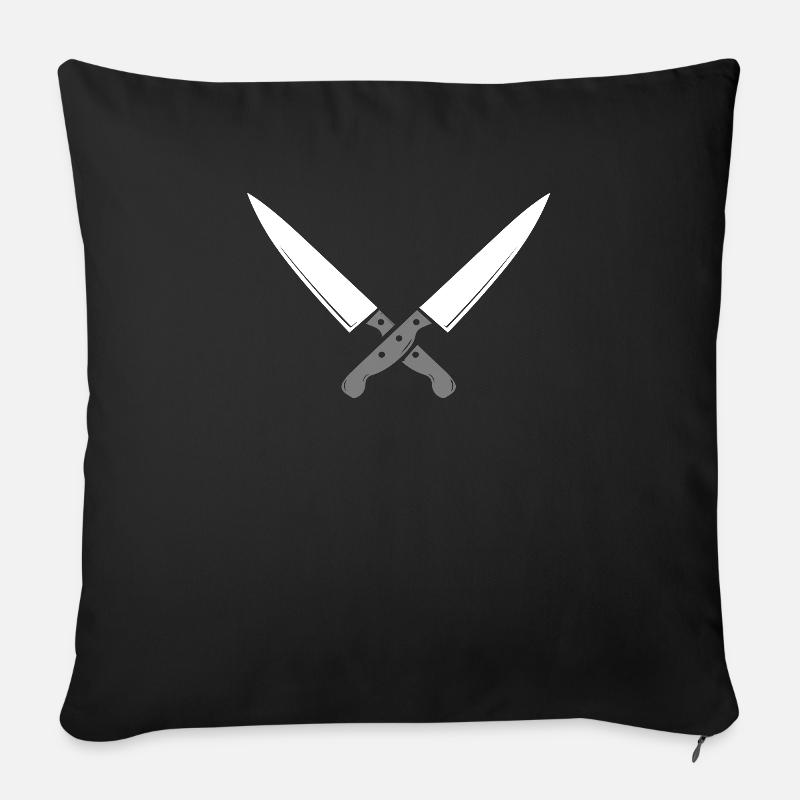 Koch Kochen Restaurant Chef - Sofakissenbezug 45 x 45 cm - Schwarz