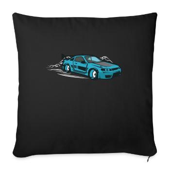 Motoraport Race Dérive Dérive - Housse de coussin décorative 45 x 45 cm - noir - Devant