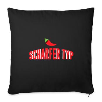 Scharfer Typ - Chili - Sofakissenbezug 45 x 45 cm - Schwarz - Vorne
