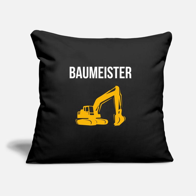 Excavator builder construction site excavator dredging Sofa pillowcase 17,3'' x 17,3'' (45 x 45 cm)