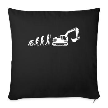 Baggerfahrer - Sofakissenbezug 45 x 45 cm - Schwarz - Vorne