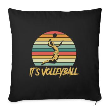Volleyball - Sofakissenbezug 45 x 45 cm - Schwarz - Vorne