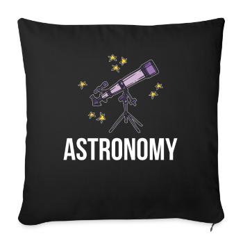 Astronomie - Housse de coussin décorative 45 x 45 cm - noir - Devant