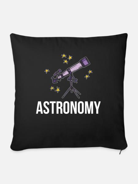 Astronomie - Sofakissenbezug 45 x 45 cm - Schwarz