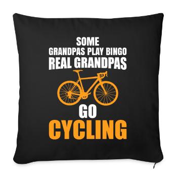 Grandpa Road Bike Bicycle - Sofa pillowcase 17,3'' x 17,3'' (45 x 45 cm) - black - Front