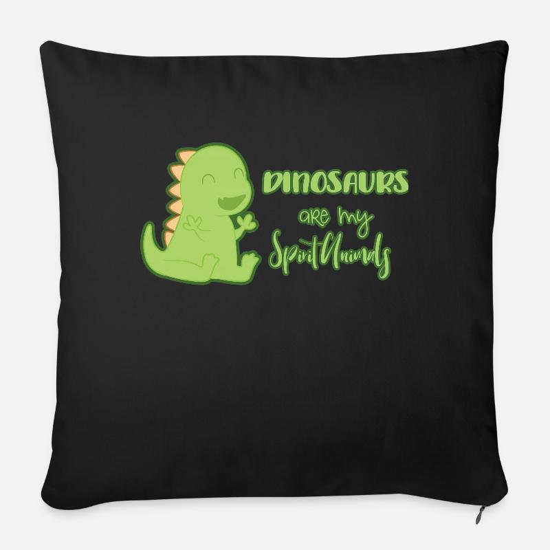 Dinosaurier - Sofakissenbezug 45 x 45 cm - Schwarz