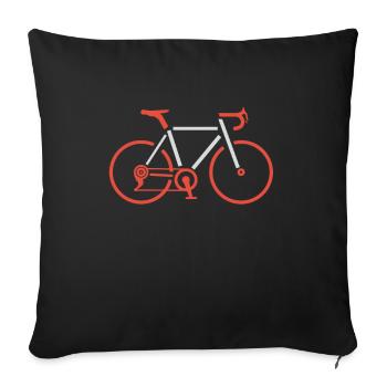 Radsport - Sofakissenbezug 45 x 45 cm - Schwarz - Vorne