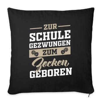 Gamer Schule Schüler - Sofakissenbezug 45 x 45 cm - Schwarz - Vorne