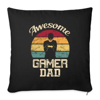 Gamer Dad Father Father's Day Birthday Gift - Sofa pillowcase 17,3'' x 17,3'' (45 x 45 cm) - black - Front