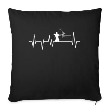 tir à l'arc - Housse de coussin décorative 45 x 45 cm - noir - Devant