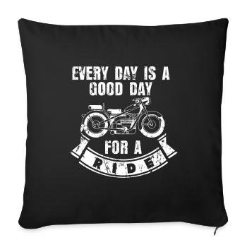 Motorcycle Race Summer Road Tour Gift - Sofa pillowcase 17,3'' x 17,3'' (45 x 45 cm) - black - Front