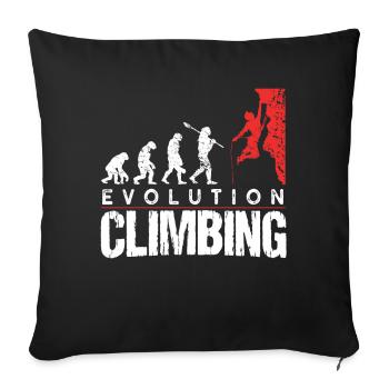 Klettern Evolution - Sofakissenbezug 45 x 45 cm - Schwarz - Vorne