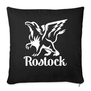 Rostock Greif HRO - Conception - Housse de coussin décorative 45 x 45 cm - noir - Devant