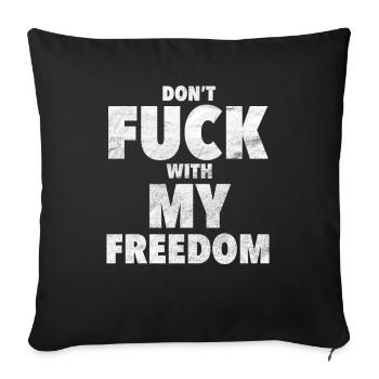 Ne baise pas avec mes féministes de la liberté - Housse de coussin décorative 45 x 45 cm - noir - Devant