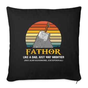 Birthday Father Father's Day factor gift idea - Sofa pillowcase 17,3'' x 17,3'' (45 x 45 cm) - black - Front