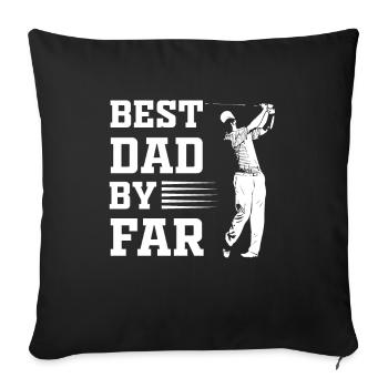 Golfer Golf - Housse de coussin décorative 45 x 45 cm - noir - Devant