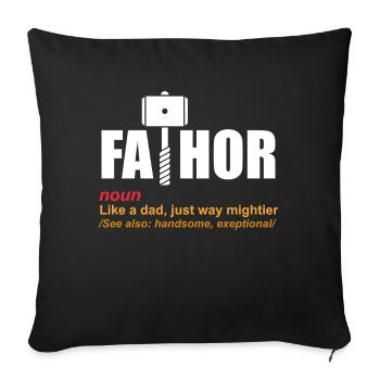 Father - Sofa pillowcase 17,3'' x 17,3'' (45 x 45 cm) - black - Front