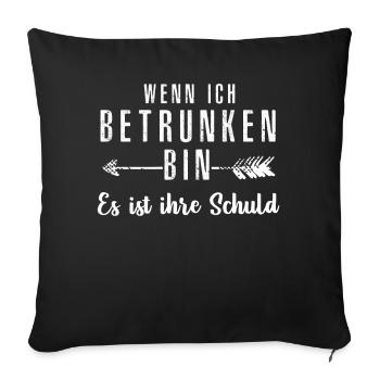 quand je suis ivre - Housse de coussin décorative 45 x 45 cm - noir - Devant
